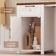 preview thumbnail 119 of 156, Farmhouse Executive L Shaped Desk Home Office Desk with Drawers and Storage Cabinet & Power Outlet