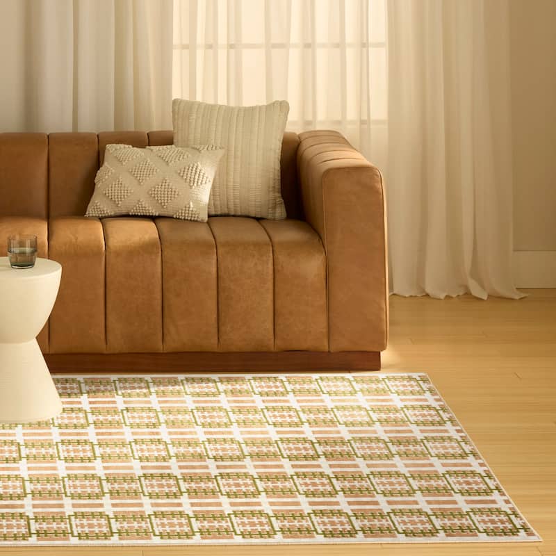 Nourison Nordic Indoor only Grey Geometric Area Rug