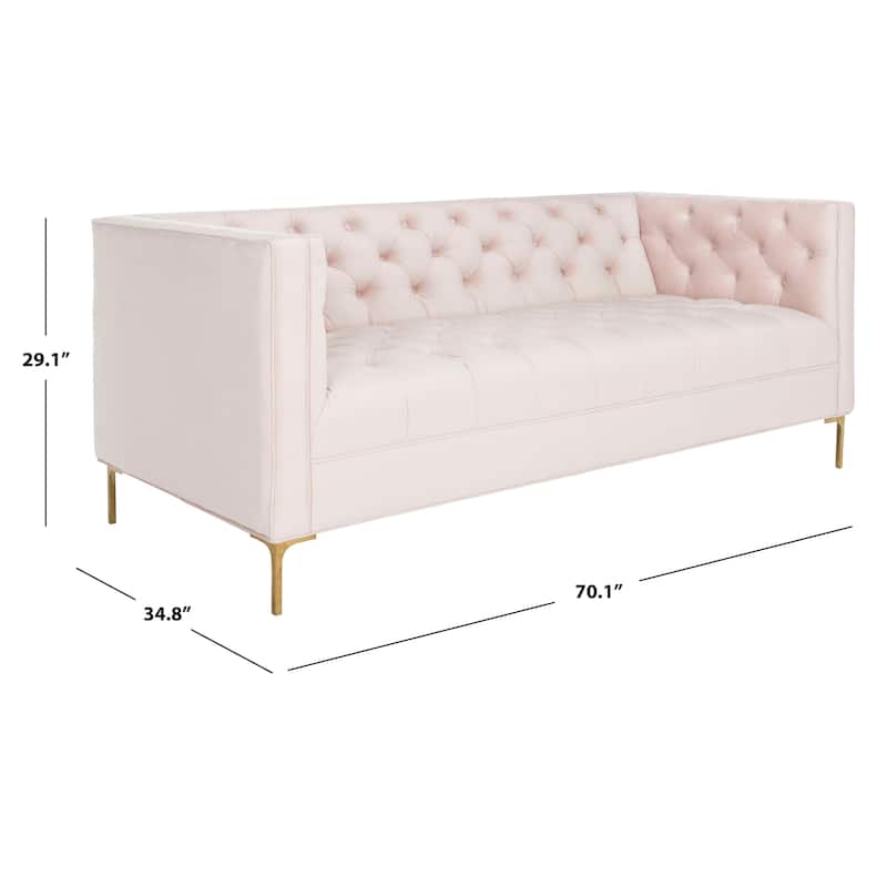 SAFAVIEH Home Vydia Tufted Sofa - 71"W x 35"D x 29"H