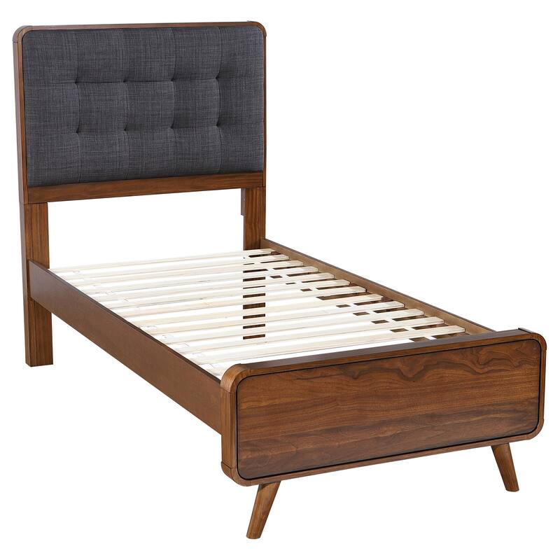 Robyn Wood Platform Bed Dark Walnut