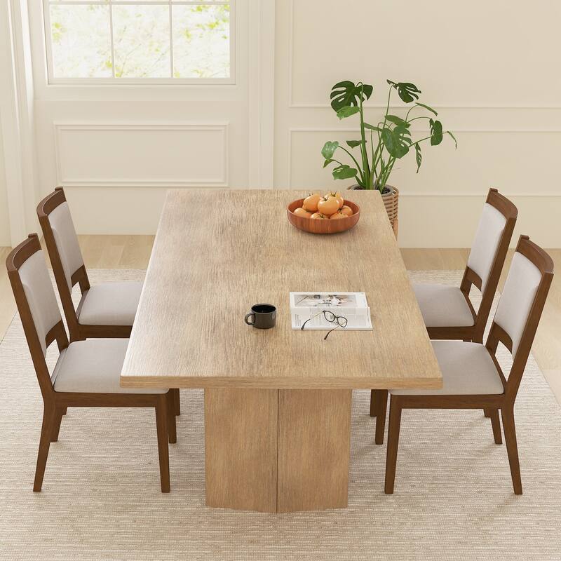 Gymax Modern Dining Chair Set of 2 Upholstered Kitchen Chair w/ Padded