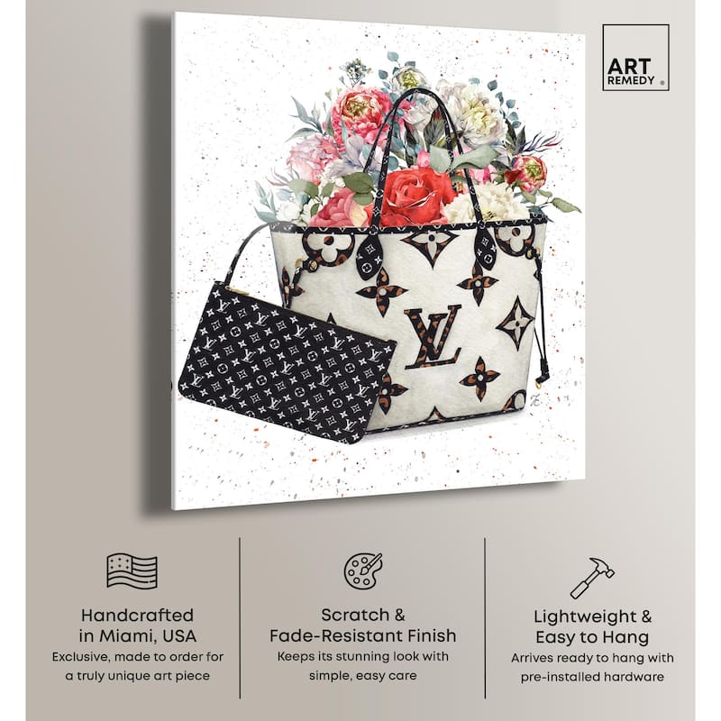 Floral Summer Bag Acrylic by Art Remedy, Ready to Hang