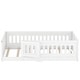 preview thumbnail 94 of 94, White Bed Frame Montessori Bed Twin Size Toddler Floor Bed with Guardrails and Door for Children Boys Girls Kids Playroom