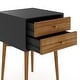 preview thumbnail 66 of 82, Nathan James Harper 2-Drawer Mid-Century Side Table