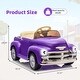 preview thumbnail 2 of 3, 12V Electric Toy Car, 3100 Pickup Battery Powered Electric Car with Spring Suspension, LED Lights and Music, Purple