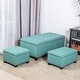 preview thumbnail 7 of 20, Adeco Set of 3 Linen Fabric Storage Ottoman Bench Lift Top Footstool