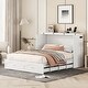 preview thumbnail 11 of 16, Queen Size Murphy Bed Wall Bed w/ Drawer & Sockets & USB Ports
