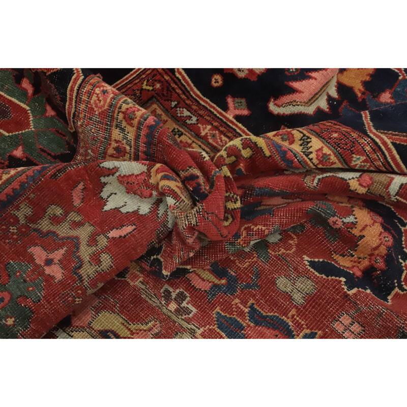 Hand Knotted Oriental 100% Wool Carpet Traditional Floral Oranges & Rust Sultanabad Area Rug - 13' 3'' X 9' 7''