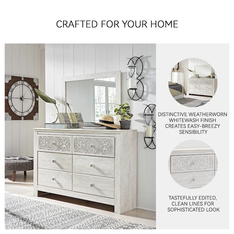 Signature Design by Ashley Paxberry White Dresser and Mirror