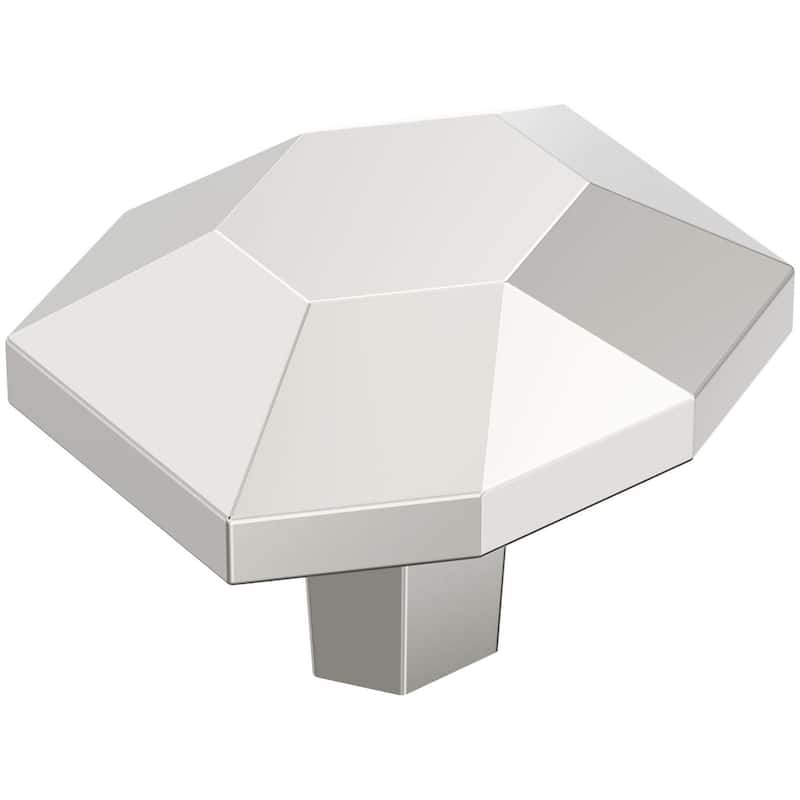 Amerock BP36641 St. Vincent 1-3/8" Geometric Cabinet Knob - Polished Nickel