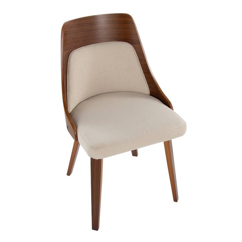 Carson Carrington Vallemala Mid-Century Modern Chair with Bent Wood Legs (Set of 2)