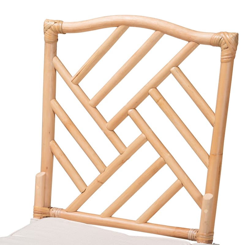 Rio Modern Bohemian Natural Brown Rattan Dining Chair