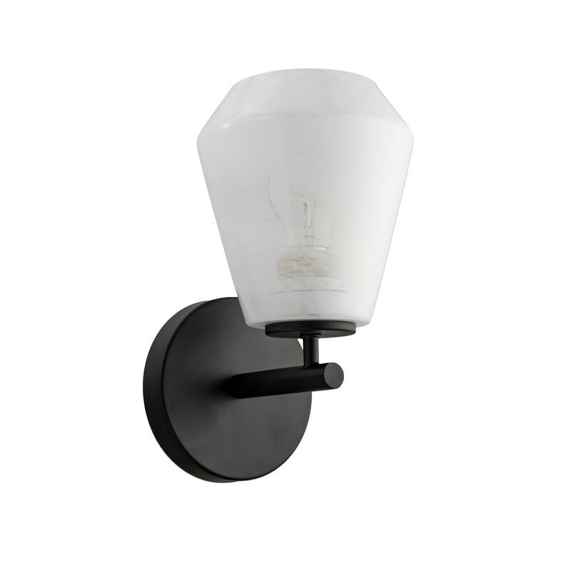 Artcraft Brooke 1-Light Wall Sconce - Wispy White Glassware Shade
