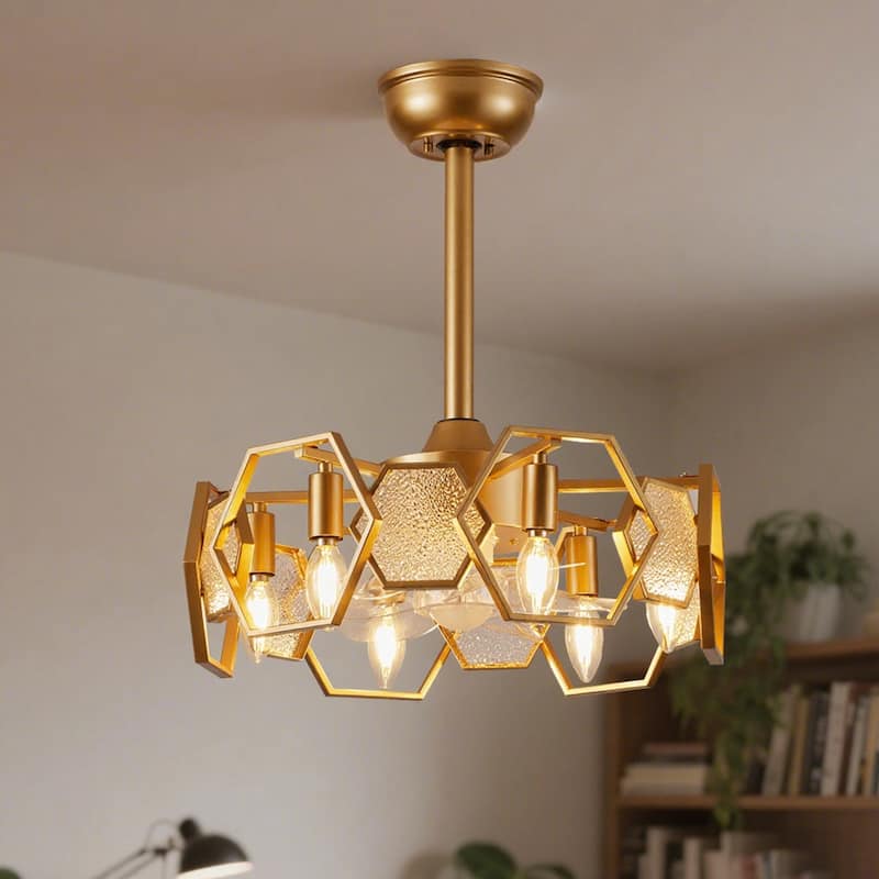 Bella Depot 19" Indoor Industrial Ceiling Fan with Light and Remote