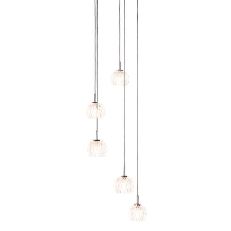 SAFAVIEH Lighting Sumaya Pendant - 15"x15"x42.5-79.25" - Chrome - 15Wx15Dx79H