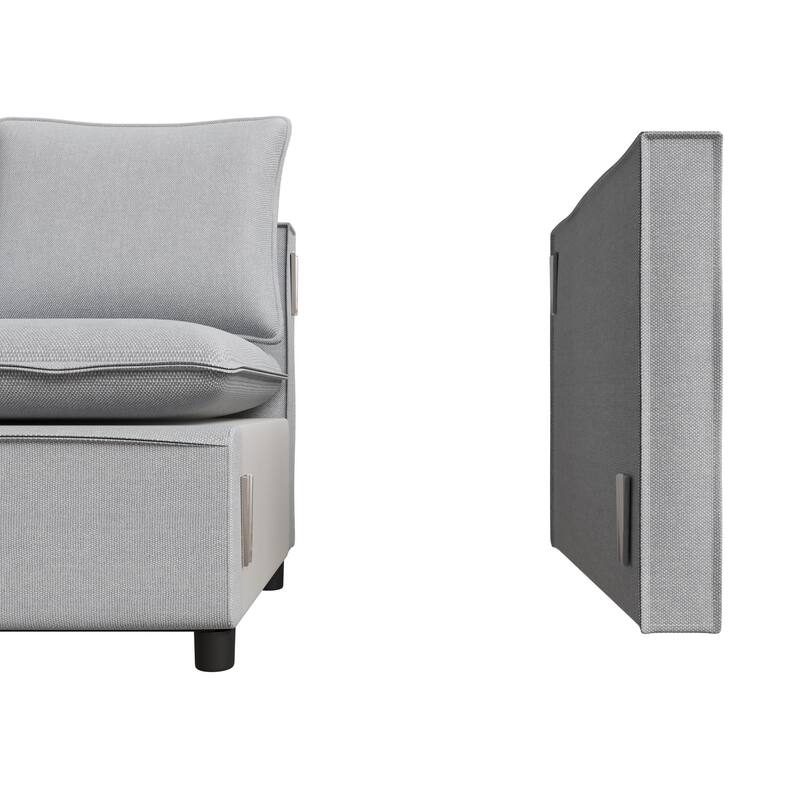 Linen Armchair with Soft Foam Cushion & Modern Frame