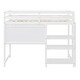 preview thumbnail 6 of 25, Stylish & Simple Twin Size Wooden Loft Bed with Shelves, Desk and Writing Board, Maximized space, Health and Comfort, White