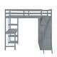 preview thumbnail 6 of 24, All-in-one Loft Bed with Desk, Storage Shelves and Wardrobe, Full Size