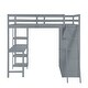 preview thumbnail 20 of 26, Full Size Loft Bed with Wardrobe and Desk, Maximized Space, White