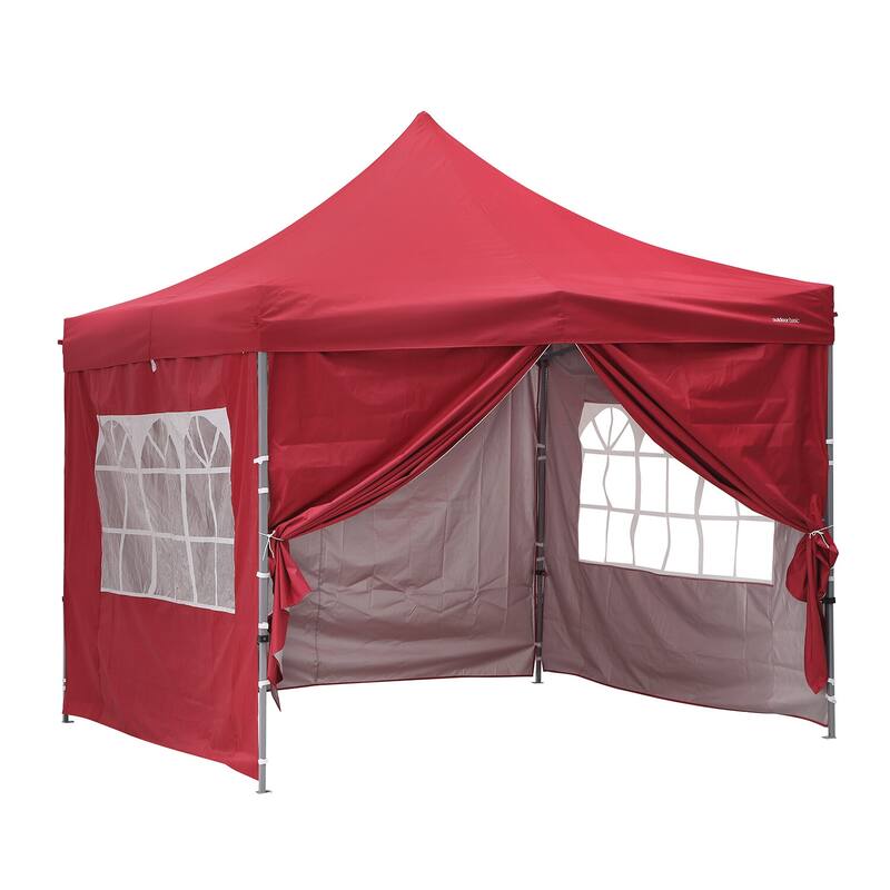 Ainfox Ourdoor Pop-up Canopy Tent with 4 Removable Sidewalls and 4 Transparent Windows