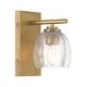 preview thumbnail 4 of 3, Minka Lavery 2721 Glint 8" Tall Bathroom Sconce with Seedy Glass