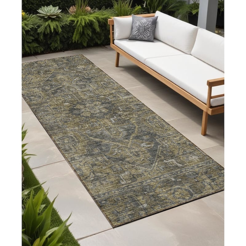 Paso Oriental Weather Resistant Timeless Grace Outdoor Rug - 8' Runner - Multi