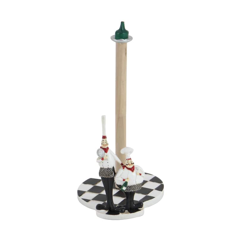 Polystone Chef Paper Towel Holder - White - Roche River Decor