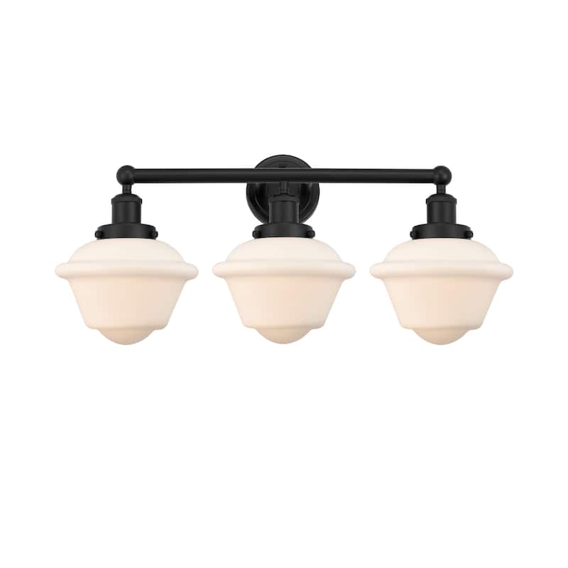 Innovations Lighting 616-3W-10-25 Oxford Vanity Oxford 3 Light 25" - Matte Black / Matte White