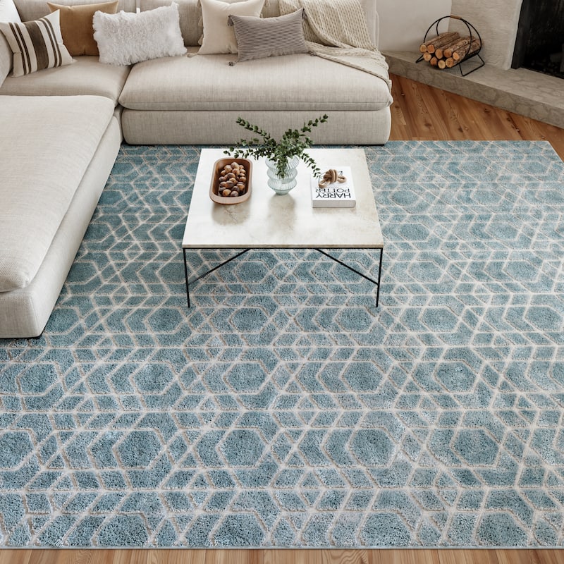 Nourison Washable Charm Indoor only Geometric Area Rug