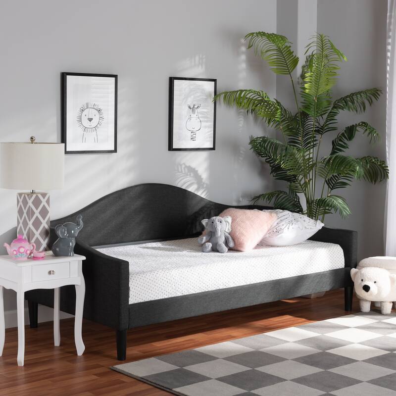 Milligan Modern & Contemporary Fabric Upholstered Wood Daybed-Full