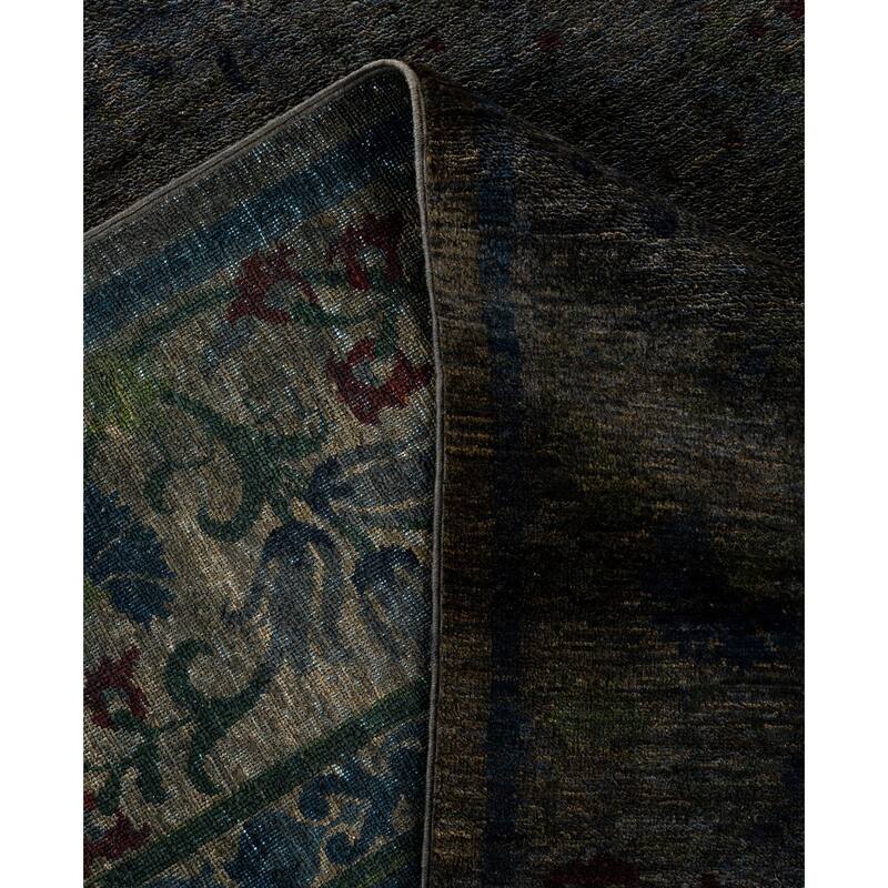 Overdyed One-of-a-Kind Hand-Knotted Area Rug - Brown - 9' 2" x 12' 1"