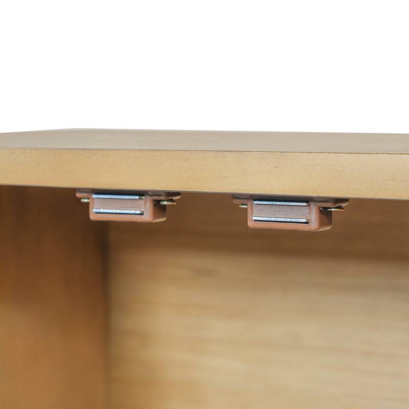 4 Doors Vintage Sideboard Cabinet with Metal Handles