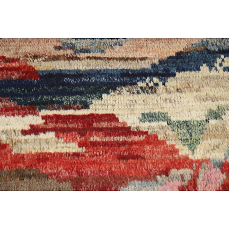 Moroccan Oriental Rug Hand-Knotted Tribal Wool Carpet - 4'1" x 6'0"