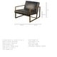 preview thumbnail 5 of 3, Armelle I Black Leather Seat w/Gold Metal Frame Accent Chair - 28.25" W x 32.75" D x 30.0" H