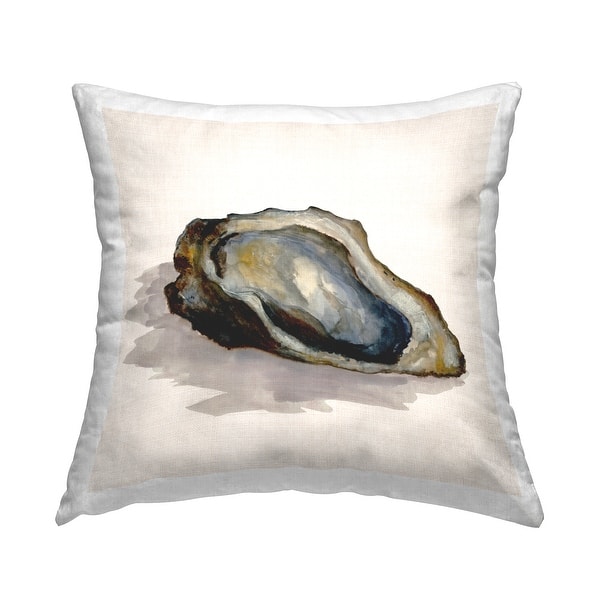 Oyster Beige Throw Pillow Oyster Beige Throw Pillow
