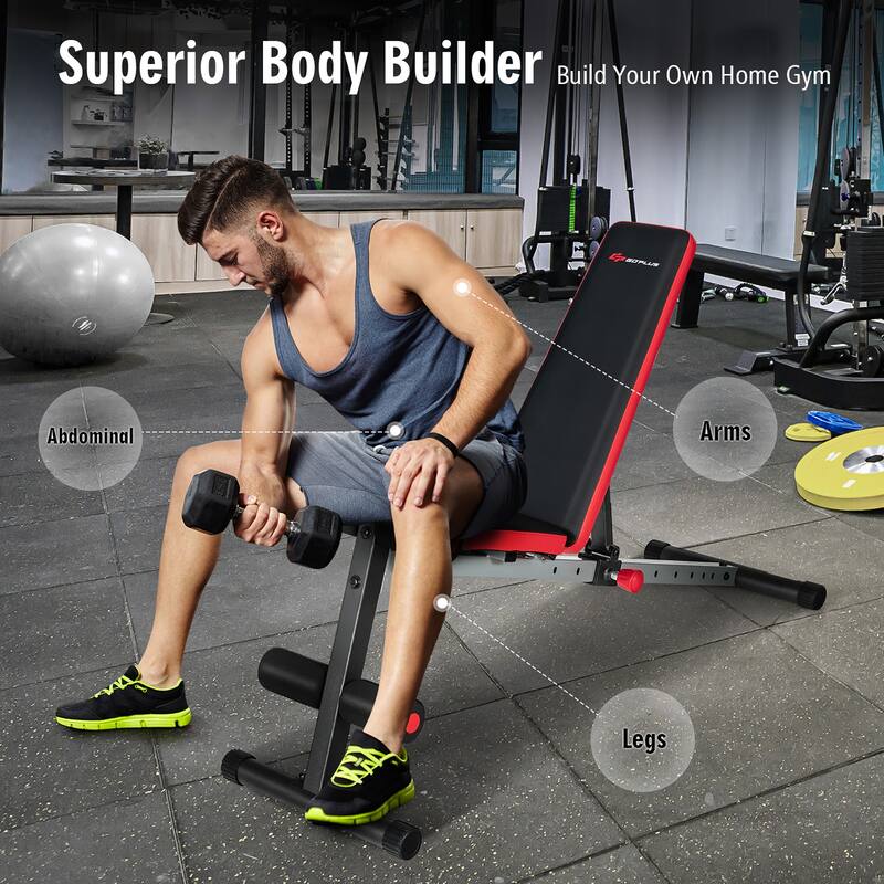 Goplus Multi-function Weight Bench W/Adjustable Backrest Home Gym