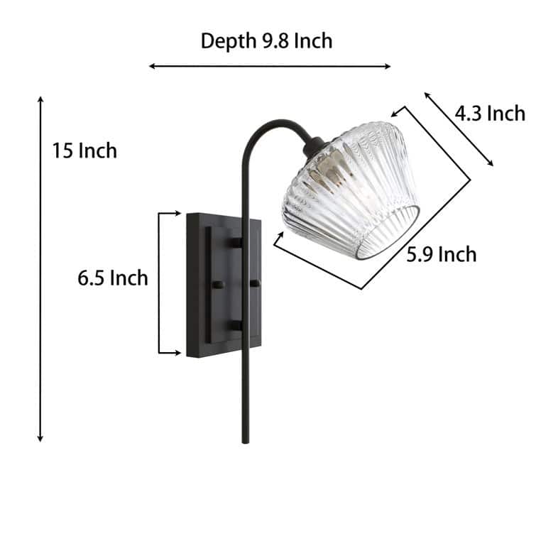 Acroma 1 - Light Glass Dimmable Wall Light Wallchiere Wall Sconce