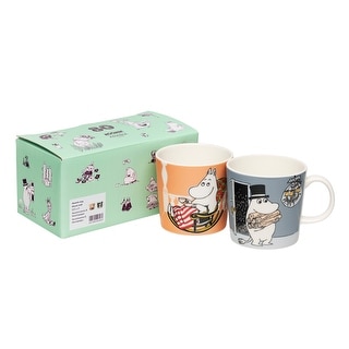 Moomin Arabia Mug 10oz Moominmamma & Moominpappa, 2-Piece