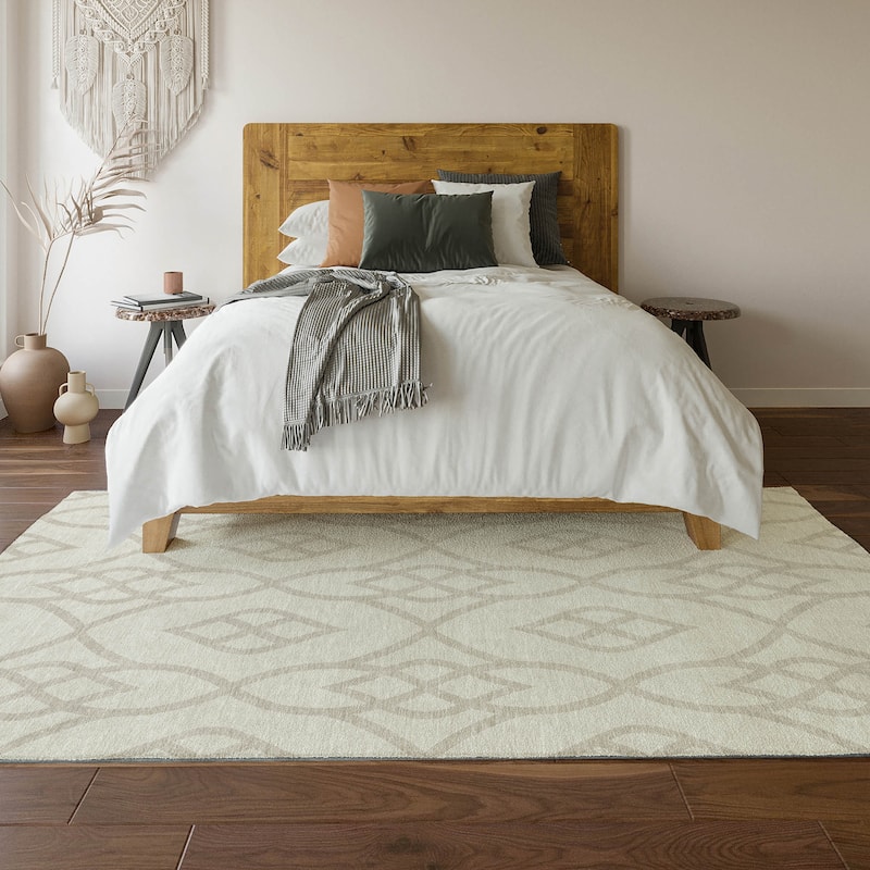 Premium Washable Super Soft Transitional Scroll Mayfield Rug