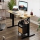 preview thumbnail 42 of 51, Futzca Height Adjustable Electric Standing Desk Sit Stand Computer Stand up Desk with Splice Board Honey/Black48*24