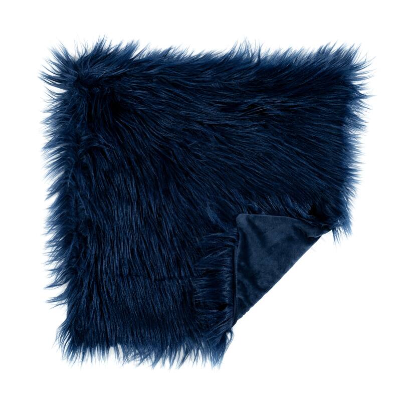 Lush Decor Mongolian Luca Faux Fur Decorative Pillow Cover