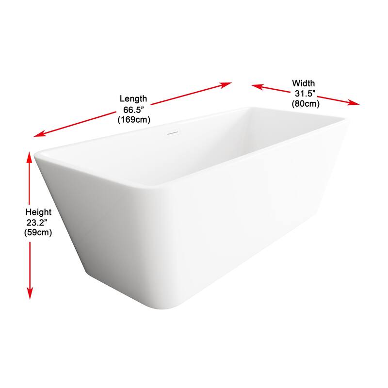 Thaddeus Bathtub in Glossy White