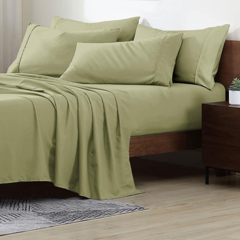Swift Home Premium Ultra Soft Microfiber 6-Piece Sheet Set with Extra Pillowcases