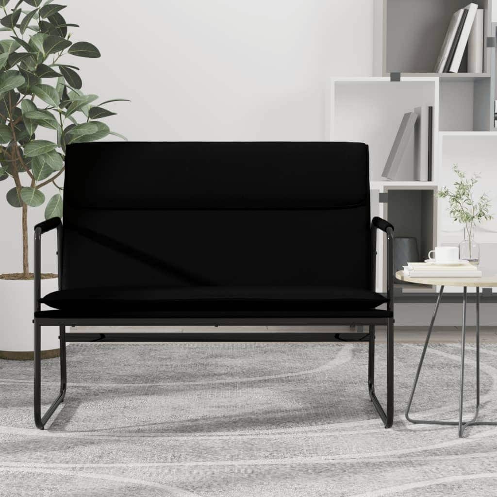 vidaXL Bench Black 39.4"x25.2"x31.5" Faux Leather - 39.4" x 25.2" x 31.5"