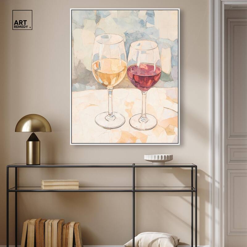 Wine Duo Canvas by Art Remedy