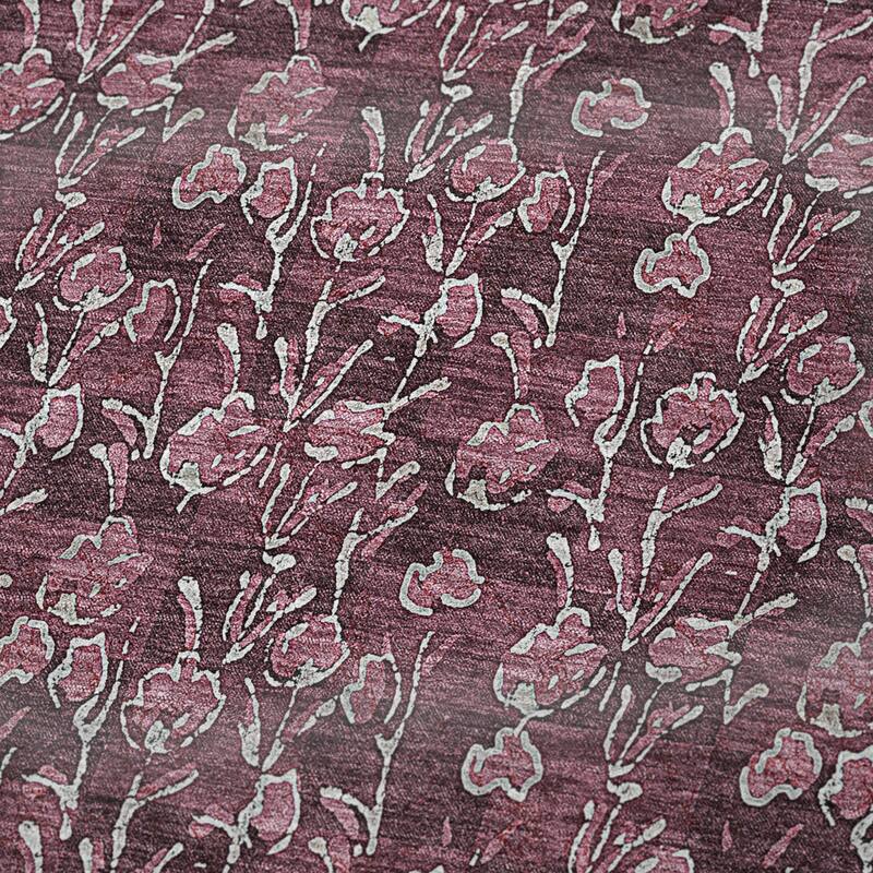 Premium Machine Washable Modern Floral Sherpa Throw Blanket
