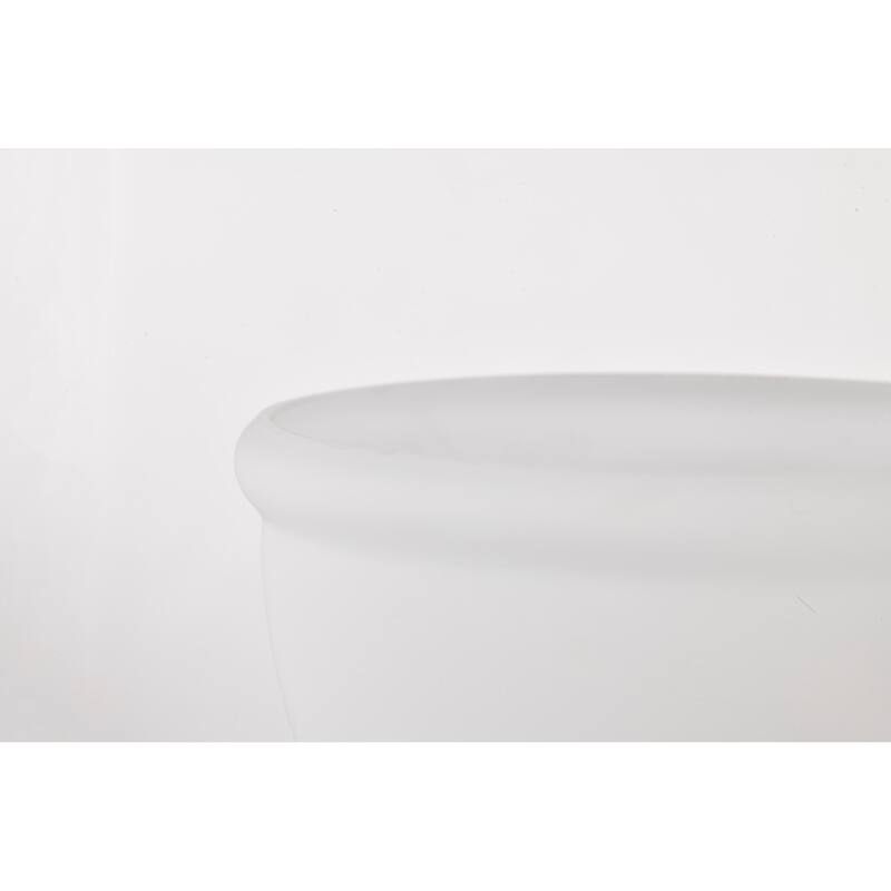 Russel 6 Light Chandelier Matte Black with Satin White Glass