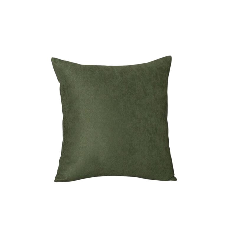 Set Of Four 20" X 20" Fern Green Polyester Zippered Pillow Cover