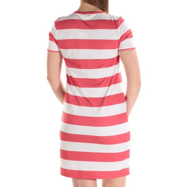 michael kors orange shirt dress