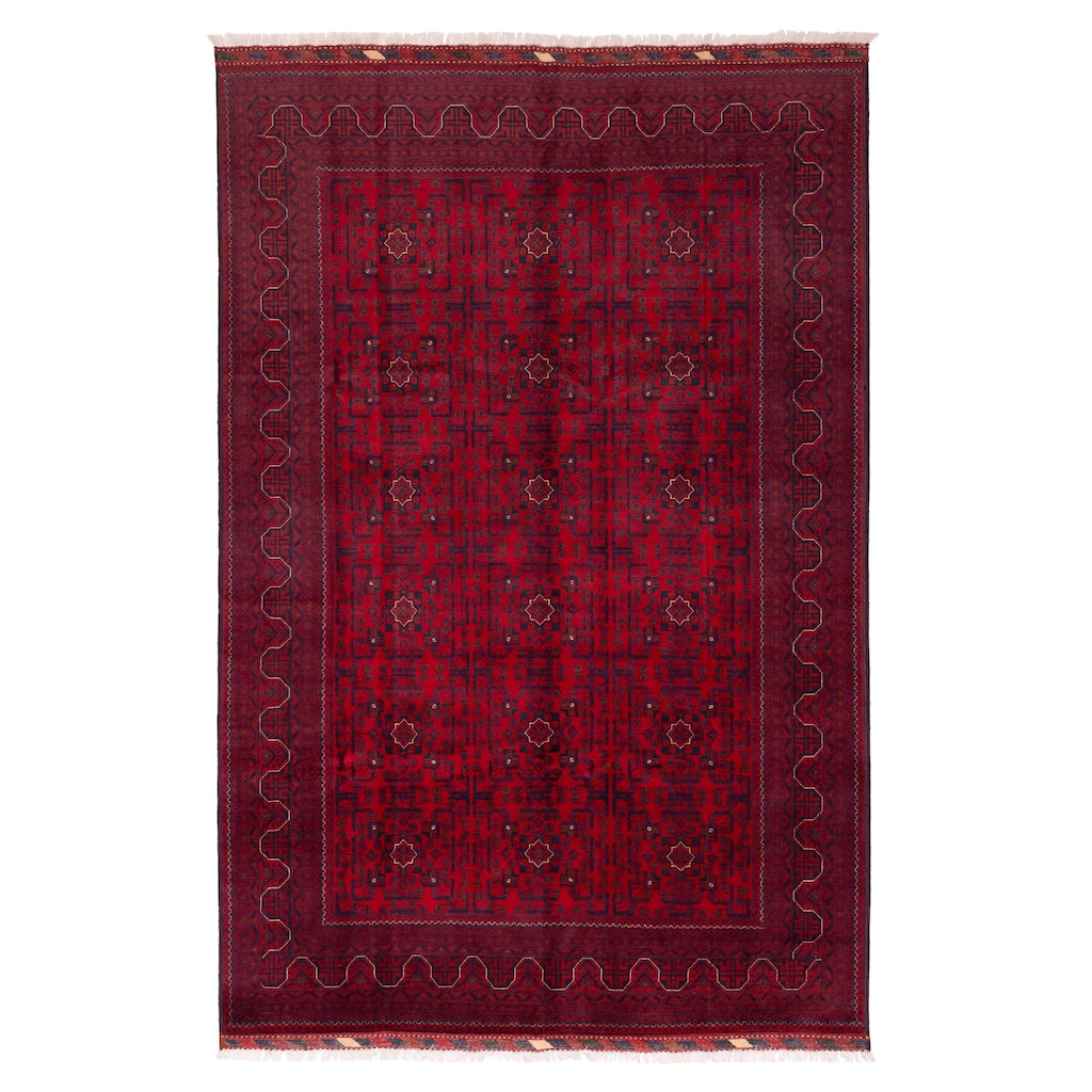 ECARPETGALLERY Hand-knotted Finest Khal Mohammadi Red Wool Rug - 6'8 x 10'2